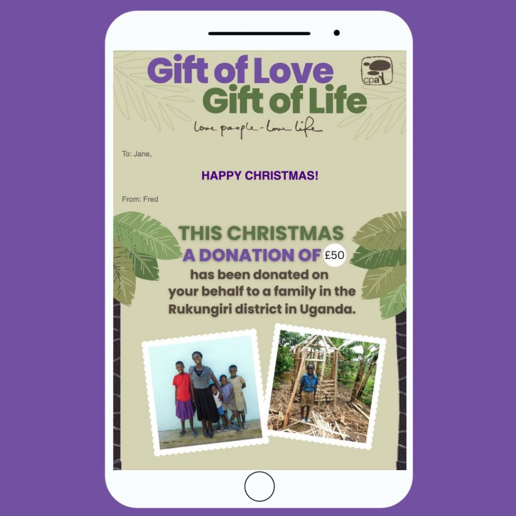 Give a general donation to help families in need in Rukungiri ECard. CPA